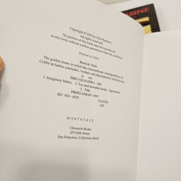 Griffin & Sabine, Sabine's Notebook, The Golden Mean by Nick Bantock Book Lot - Picture 6 of 11